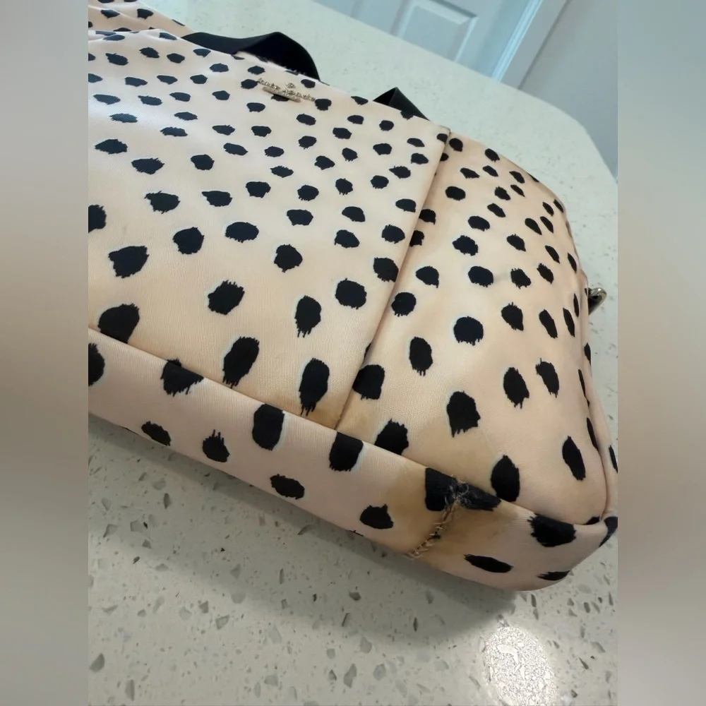 Kate Spade Pink and Black Dotted Laptop Bag
